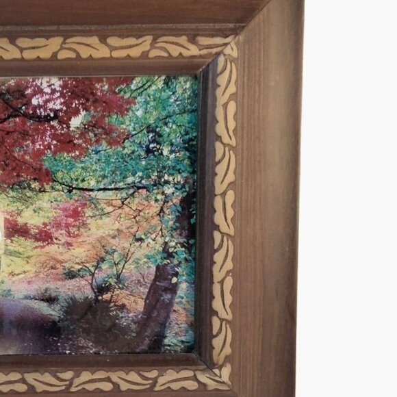 Autumn Pathway Photo Art Print Wood Picture Frame Fall Foliage Leaf Colorado - Picture 9 of 12